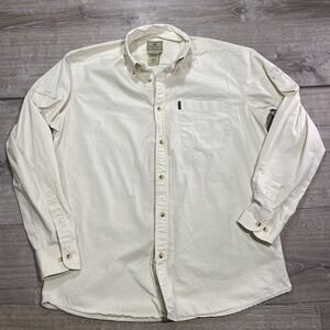 Beretta Shirt Mens XL White Cotton Long Sleeve Button Front Embroidered Ranch